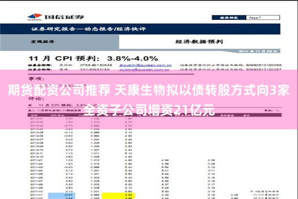 期货配资公司推荐 天康生物拟以债转股方式向3家全资子公司增资21亿元