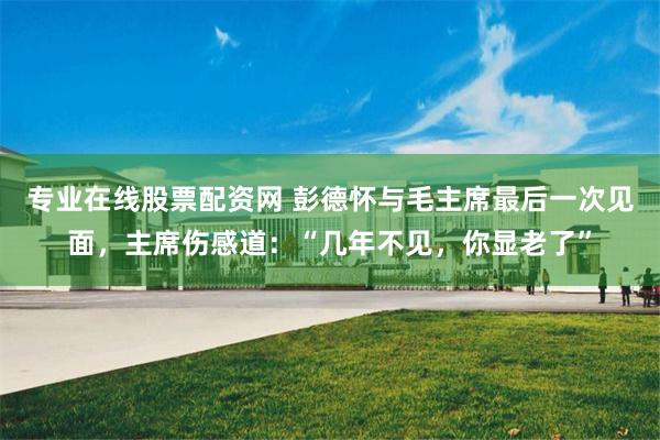 专业在线股票配资网 彭德怀与毛主席最后一次见面，主席伤感道：“几年不见，你显老了”