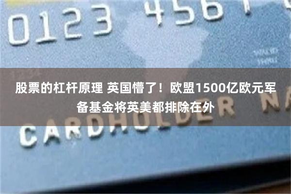 股票的杠杆原理 英国懵了！欧盟1500亿欧元军备基金将英美都排除在外