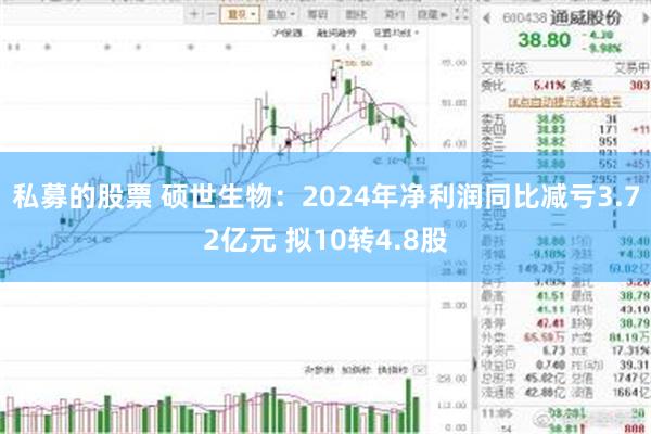 私募的股票 硕世生物：2024年净利润同比减亏3.72亿元 拟10转4.8股