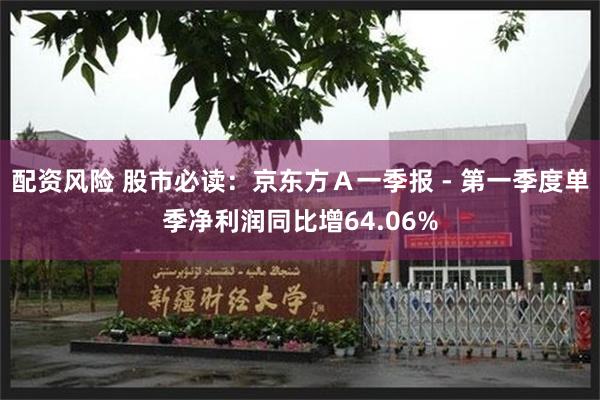 配资风险 股市必读：京东方Ａ一季报 - 第一季度单季净利润同比增64.06%