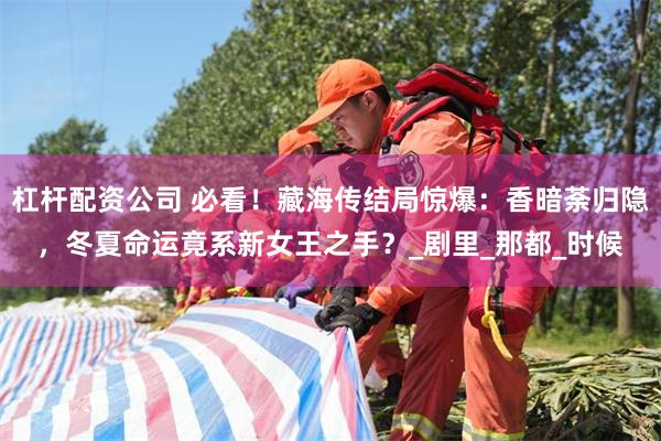 杠杆配资公司 必看！藏海传结局惊爆：香暗荼归隐，冬夏命运竟系新女王之手？_剧里_那都_时候