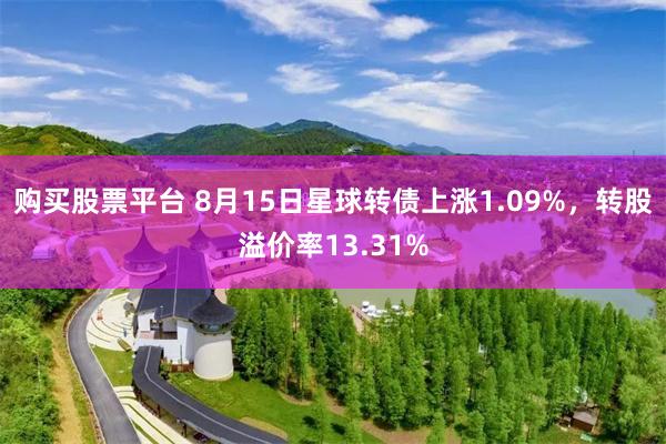 购买股票平台 8月15日星球转债上涨1.09%，转股溢价率13.31%