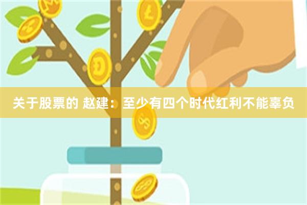 关于股票的 赵建:至少有四个时代红利不能辜负