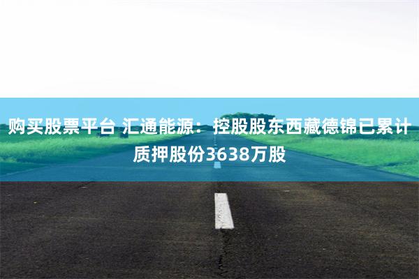 购买股票平台 汇通能源：控股股东西藏德锦已累计质押股份3638万股