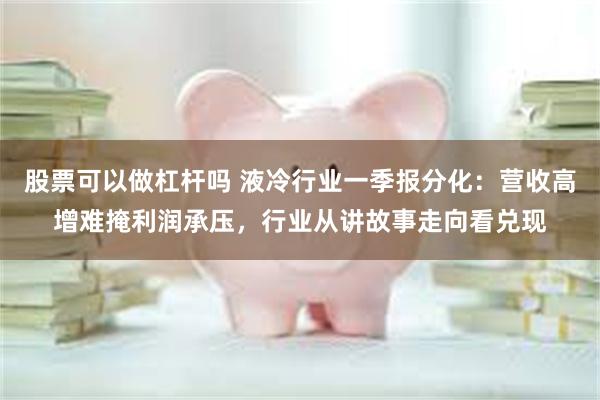 股票可以做杠杆吗 液冷行业一季报分化：营收高增难掩利润承压，行业从讲故事走向看兑现