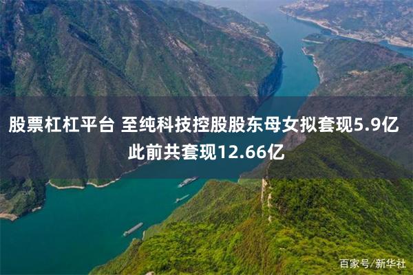 股票杠杠平台 至纯科技控股股东母女拟套现5.9亿 此前共套现12.66亿