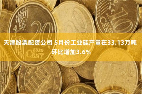 天津股票配资公司 5月份工业硅产量在33.13万吨 环比增加3.6%