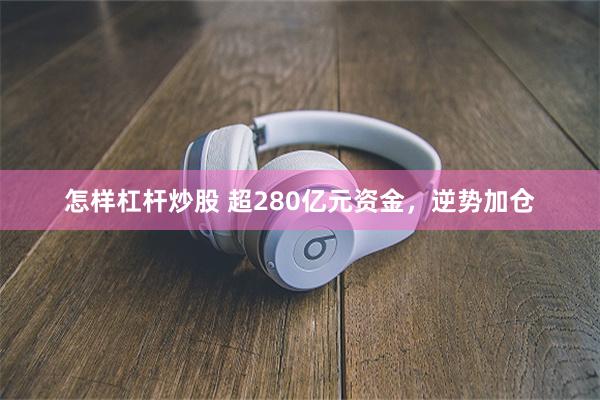 怎样杠杆炒股 超280亿元资金，逆势加仓
