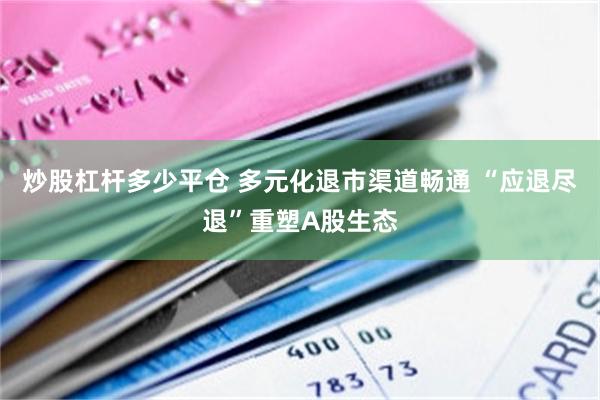 炒股杠杆多少平仓 多元化退市渠道畅通 “应退尽退”重塑A股生态
