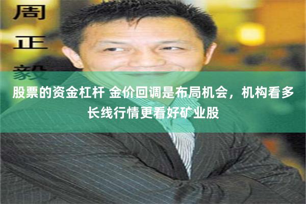 股票的资金杠杆 金价回调是布局机会,机构看多长线行情更看好矿业股
