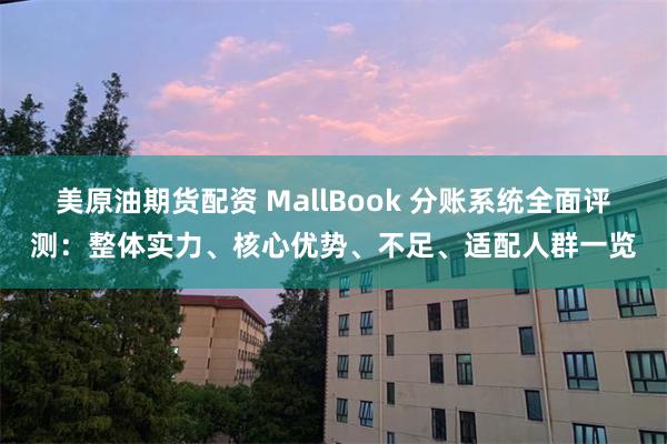 美原油期货配资 MallBook 分账系统全面评测:整体实力、核心优势、不足、适配人群一览