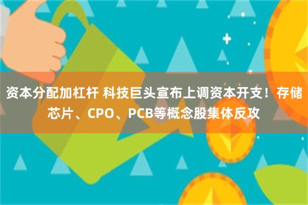 资本分配加杠杆 科技巨头宣布上调资本开支!存储芯片、CPO、PCB等概念股集体反攻