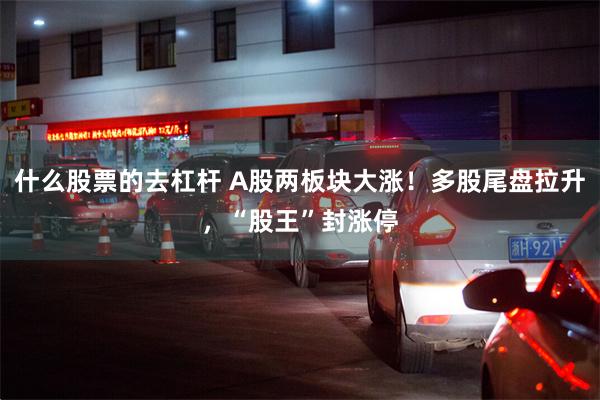 什么股票的去杠杆 A股两板块大涨!多股尾盘拉升,“股王”封涨停