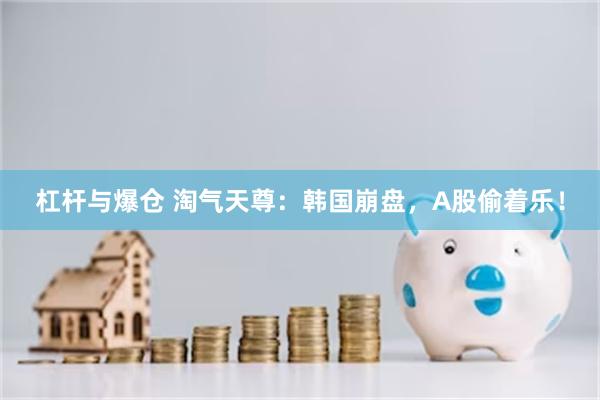 杠杆与爆仓 淘气天尊:韩国崩盘,A股偷着乐!