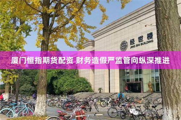厦门恒指期货配资 财务造假严监管向纵深推进