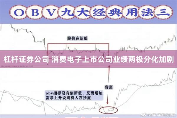 杠杆证券公司 消费电子上市公司业绩两极分化加剧