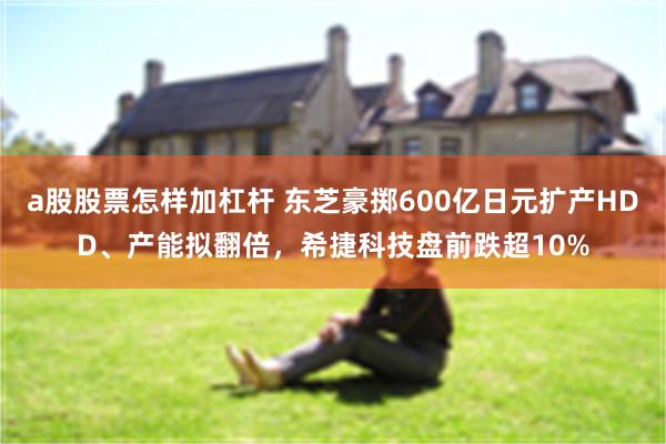 a股股票怎样加杠杆 东芝豪掷600亿日元扩产HDD、产能拟翻倍，希捷科技盘前跌超10%
