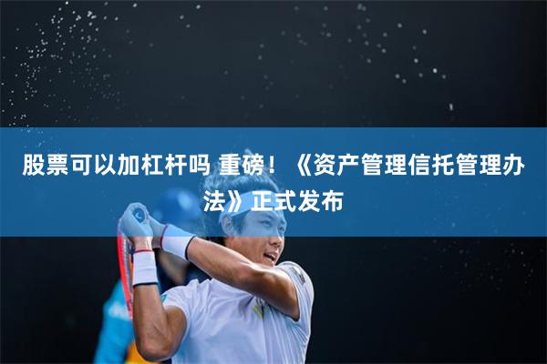 股票可以加杠杆吗 重磅!《资产管理信托管理办法》正式发布